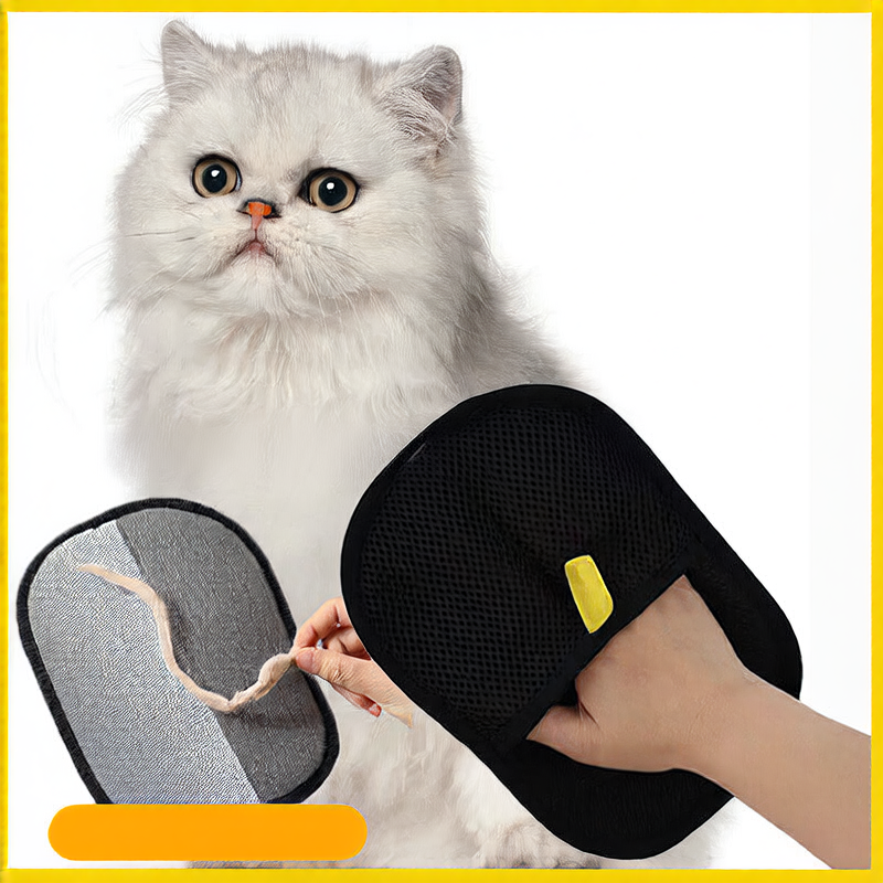 Pet Grooming Gloves - Easy Hair Removal for Cat & Pet