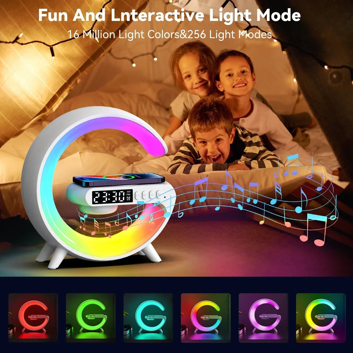Multifunction Bluetooth Speaker TF RGB Wireless Charger